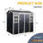 Outdoor Storage Waterproof shed with Floor, Two Windows and Lockable Door-108295229-118609819
