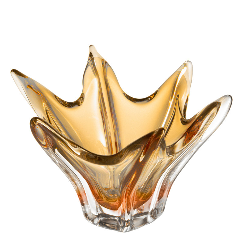 Sutter Handmade Glass Decorative Bowl, Yellow