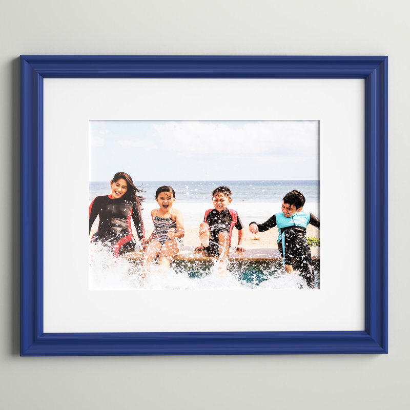Malibu Blue Wood Matte Picture Frame, 12" x 18"