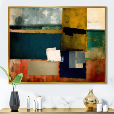 «Blue Sky Colorfields VI», art mural abstrait sur toile