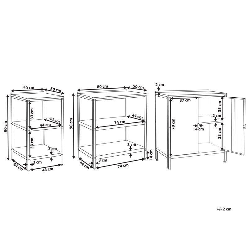 Beliani 210cm 3 Modular Outdoor Kitchen