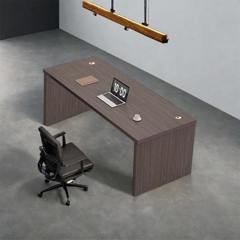 Bureau d'ordinateur moderne en bois synthétique, H 29,5 po x l 78,74 po x P 31,5 po