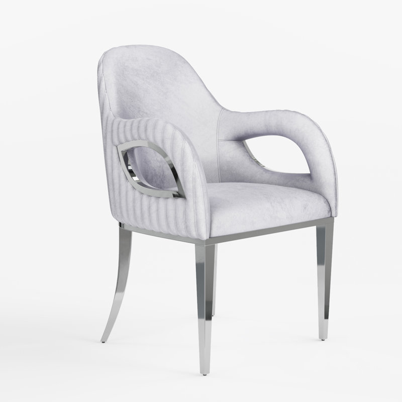 Chaise de salle à manger en velours Cooperton