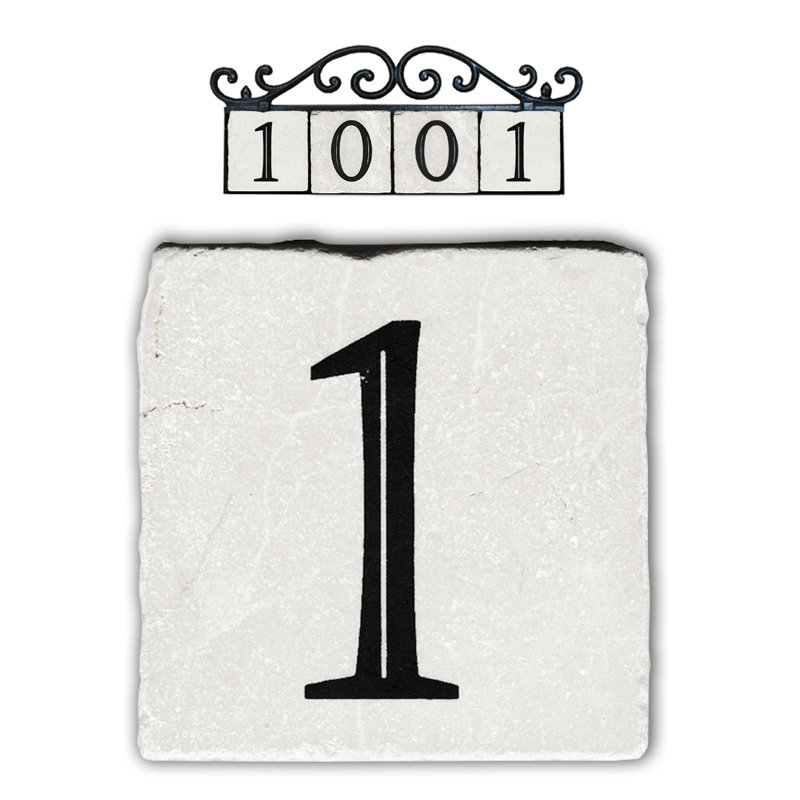 Numéro de maison de carrelage 4 po, 1