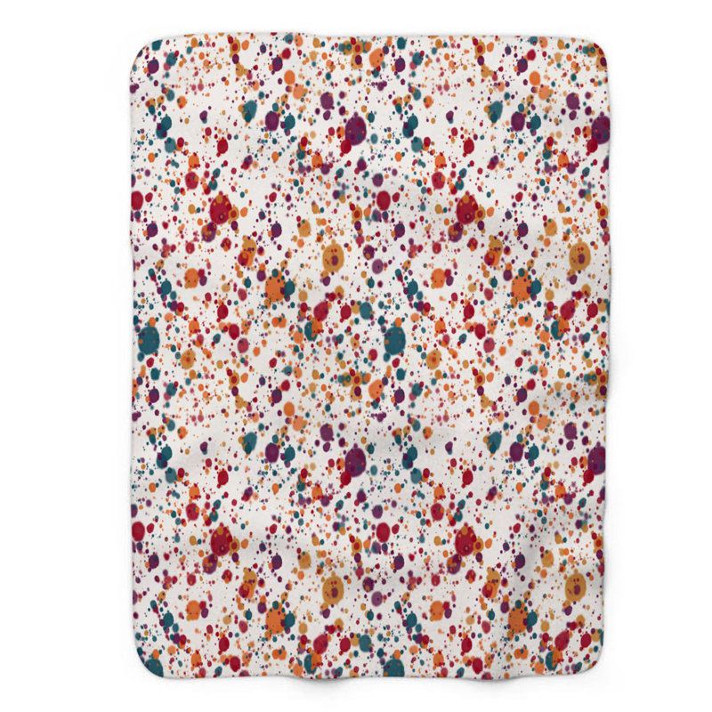 Imprimé d'automne - couverture Sherpa de qualité supérieure 1 pièce, Grand lit