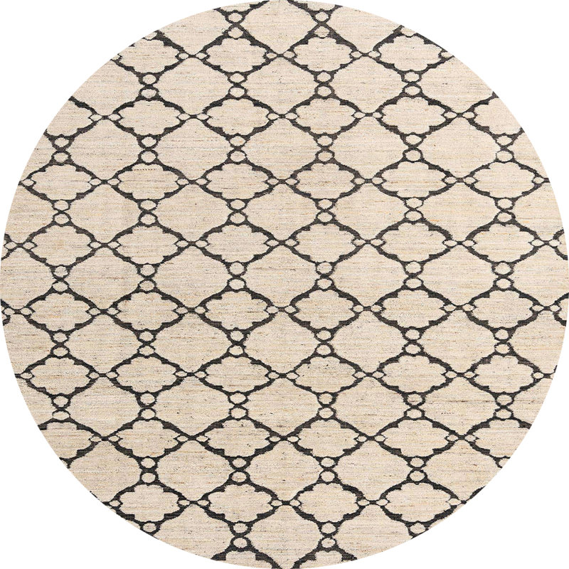 Abstract Indoor Rug, Round 6'
