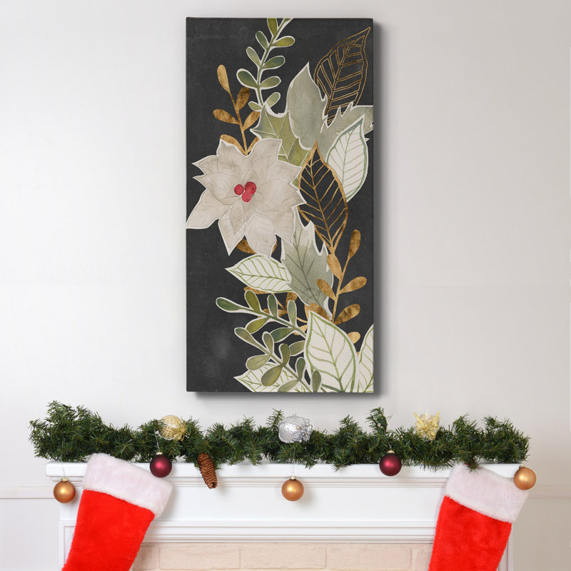 Toile tendue avec châssis de qualité supérieure Gilded Christmas Collection B - prête à être accrochée