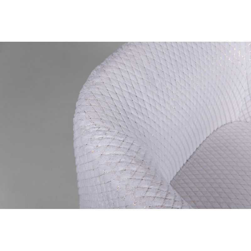 Modern White Swivel Accent Chair