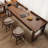 Tan Rectangular Solid Wood desks-107288398