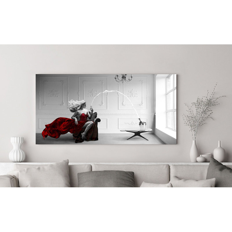 Champagne Zoom - Wrapped Canvas Print, 60cm H x 120cm W