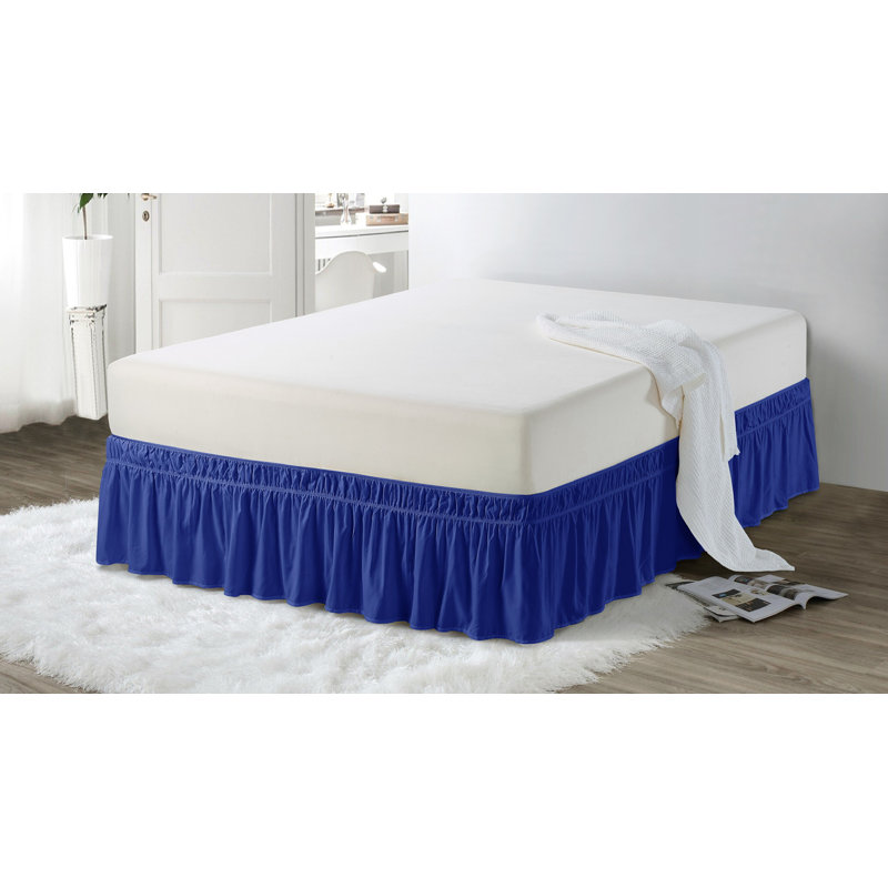 Ruffled Wrap Around Bed Skirt, Imperial Blue