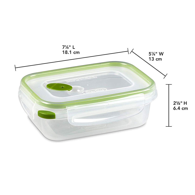 6 contenants pour aliments rectangulaires Ultra-Seal