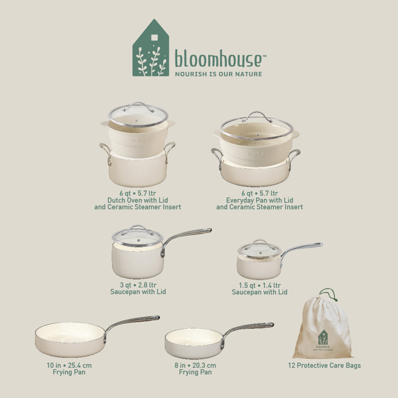 12 - Piece Non-Stick Aluminum Cookware Set