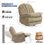  Fauteuil inclinable à bascule pivotant à deux moteurs pour le salon, fauteuil inclinable surdimensionné sans accoudoirs à bascule en forme de coquillage, coussin moelleux en tissu épais, doux et confortable, beige-129176150