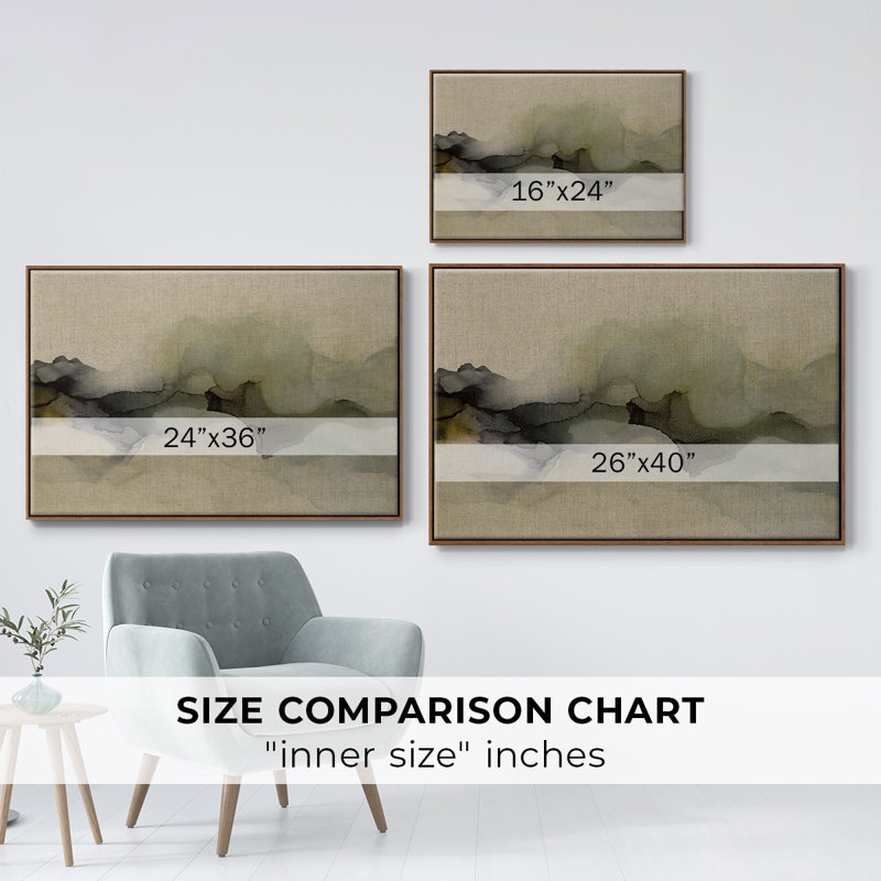«When It Rains It Pours», reproduction sur toile tendue, H 27 po x l 41 po x P 2 po, Toile encadrée noyer flottant