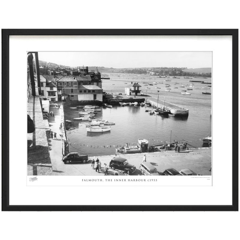 Falmouth, The Inner Harbour C1955 - Single Picture Frame Print, 45cm H x 60cm W x 2.3cm D