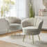 Fauteuil demi-tonneau en velours 30 po Hendrix
