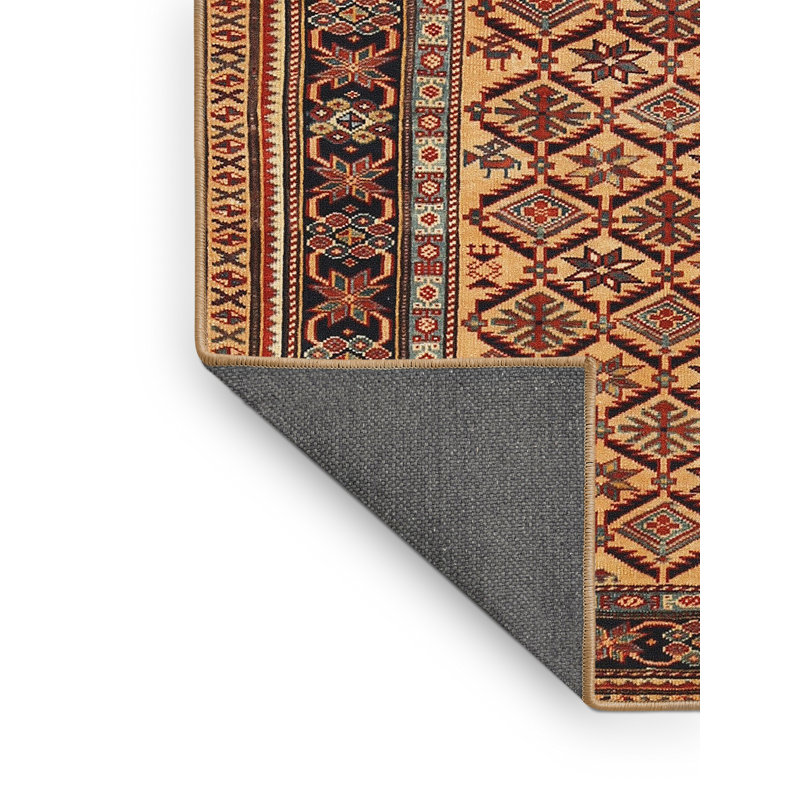 Tapis traditionnel orange / rouge, Rectangle 8 pi x 12 pi