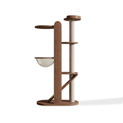 Multi-Functional Solid Wood Cat Tree