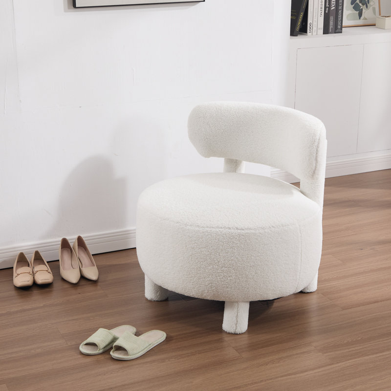Fauteuil d'appoint Teddy, Blanc
