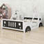 Lit voiture classique avec roues, style plateforme pour enfants-665274969