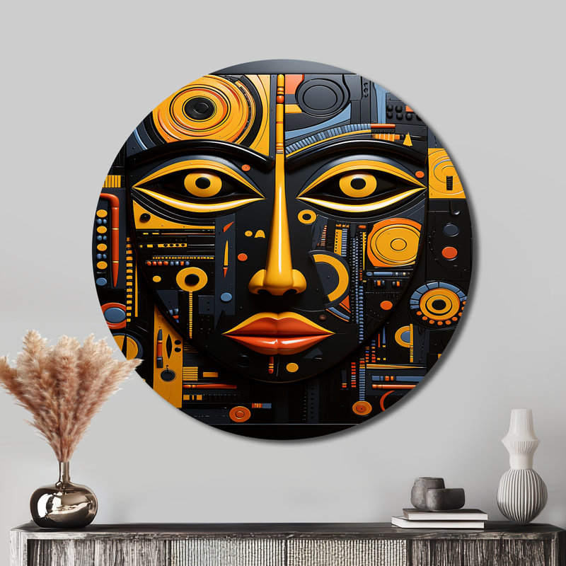 Sabina - Art rond en métal, H 23 po x l 23 po
