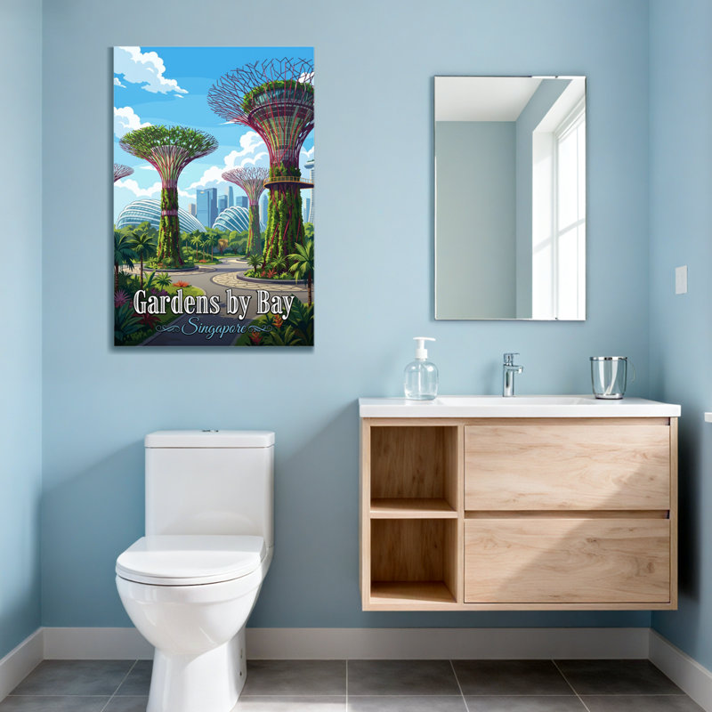 «Scenic & Cityscapes Gardens by Bay singapour Supertrees», reproduction d'art, H 36 po x l 24 po