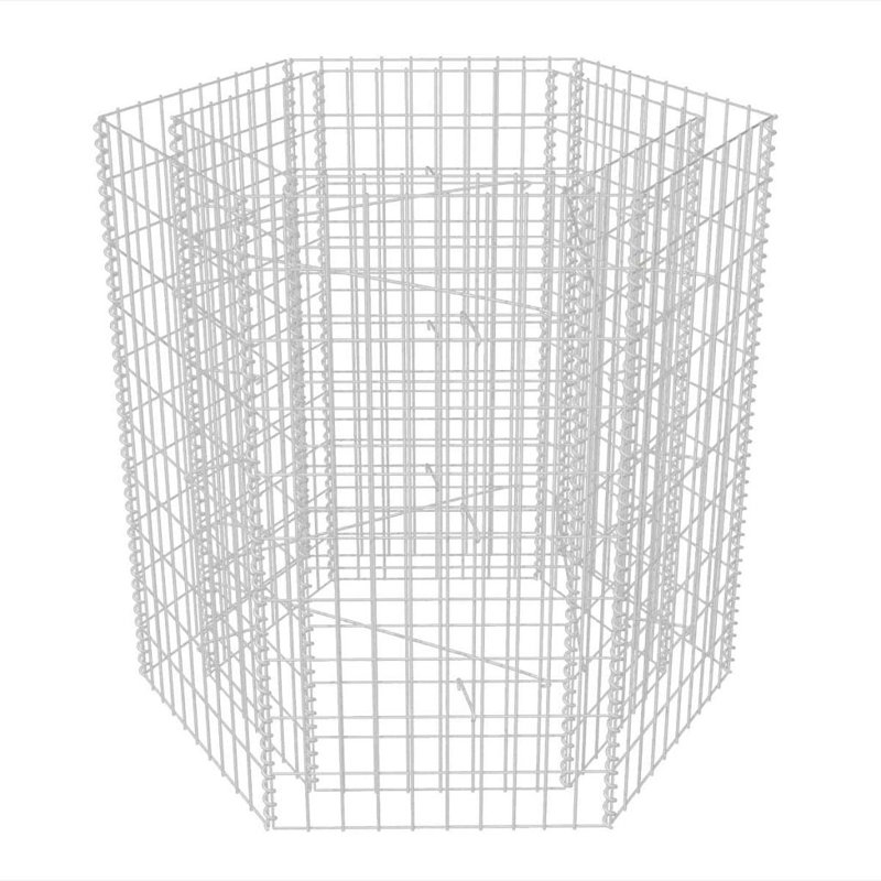 Hexagonal Metal Planter Box with Trellis, H100cm x W100 x D90cm