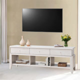 Nandhini 60'' W One-Piece Storage Credenza TV Stand with Three Open Shelves and Three Drawers