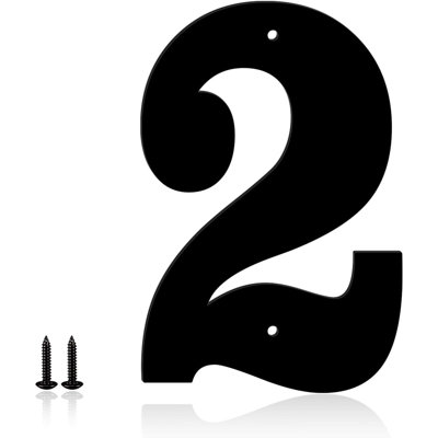3 "4" 5 "6" 8 "Numéros de maison en métal, lettres d'adresse de maison et chiffres pour les panneaux extérieurs, lettres de métal avec numéros de porte et plaque d'adresse pour la porte de jardin (numéro 2)