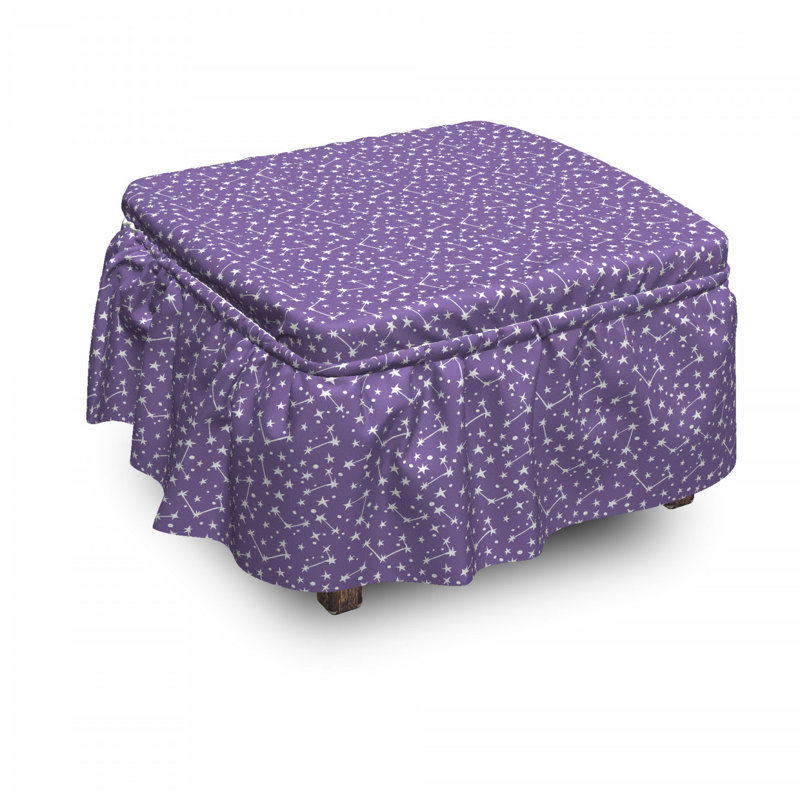 Housse pour repose-pieds doodle étoile cosmique