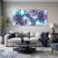 Ensemble de 3 toiles bleu sarcelle et mauve-1471295764