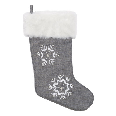 Chaussette de Noël flocon de neige