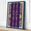 Ornamental Purple Triptych Art Deco - Wrapped Canvas-1637805748-1637805757