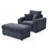 Abegale Upholstered Chair with Ottoman, Plush Chair Chaise Lounge Chair with Pillows-1143864674