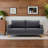 70" Upholstered Square Arm Loveseat Sofa Modern Sofa Couch with USB-337073816-377999992