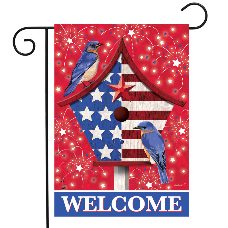Drapeau du jardin des merles bleus américains