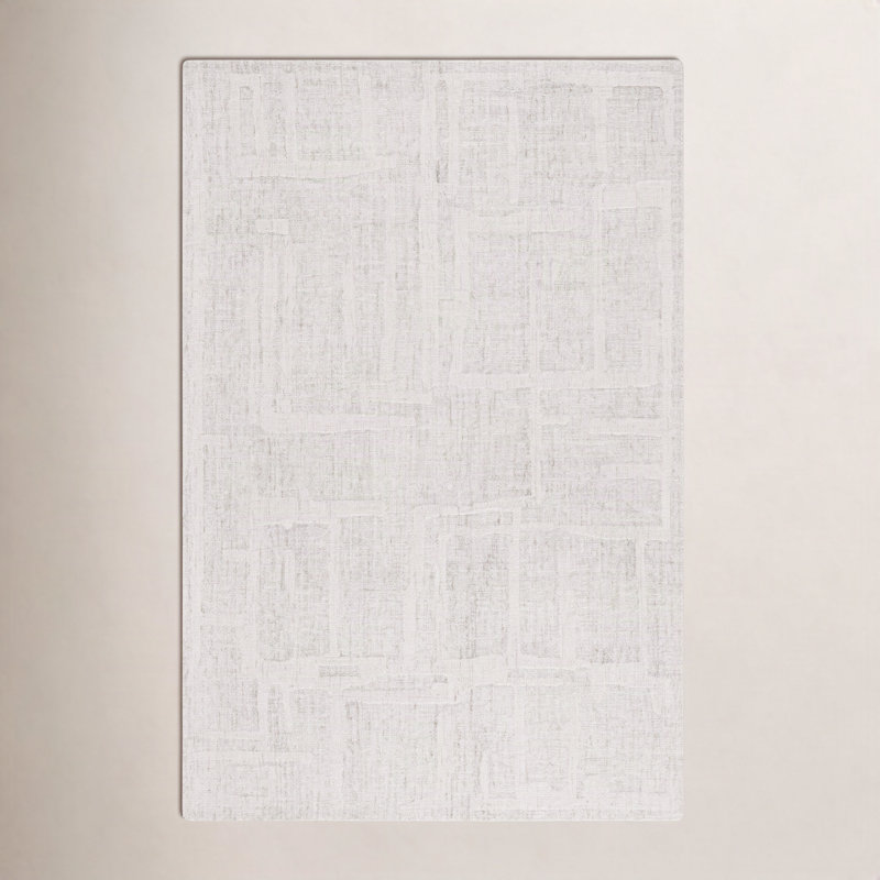 Arthella Hand-Tufted Abstract Wool Rug, Rectangle 6' x 9'