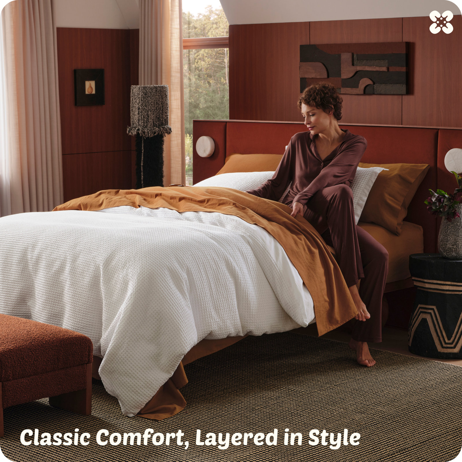 Essential Collection Cotton Duvet Cover Set, Queen Duvet Cover + 2 Standard Shams, Coconut White