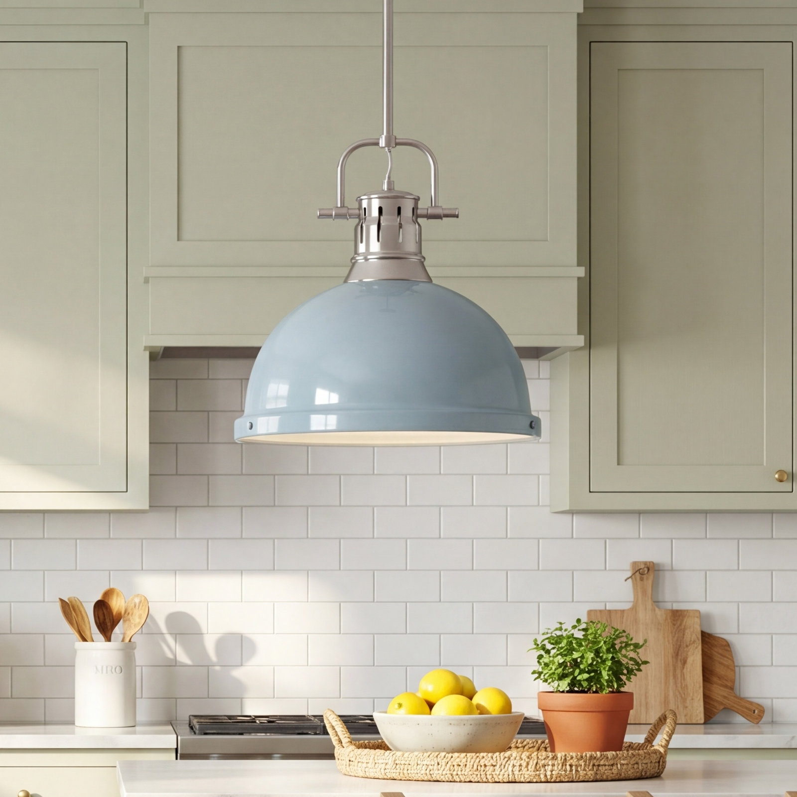 Calico Dimmable Single Light Pendant, Black, Matte Black
