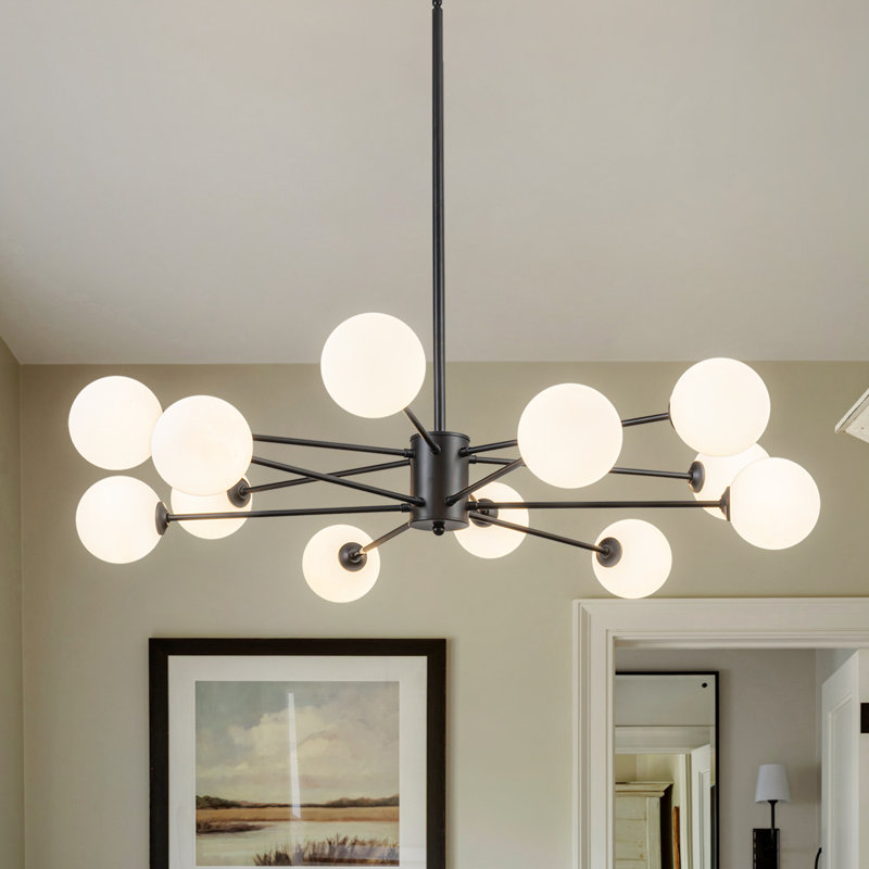 Ivailo 12 - Light Chandelier Dimmable Sputnik Chandeliers Modern Linear Chandelier for Dining Room