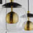 Darice 5 - Light Black/Natural Aged Brass LED Cluster Pendant