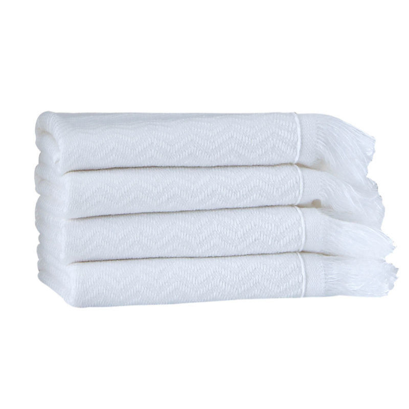 Ensemble de serviettes 4 pièces Ozlem, Blanc
