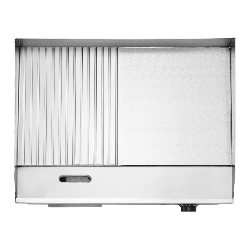 Plaque chauffante commerciale 1750w 21,06 x 11,81 pouces 122 - 570f à température réglable en acier inoxydable pour steak avec patins et brosses de nettoyage pour spatules