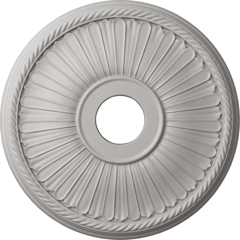 Ultra Pure White Hand-Painted Circular Ceiling Medallion