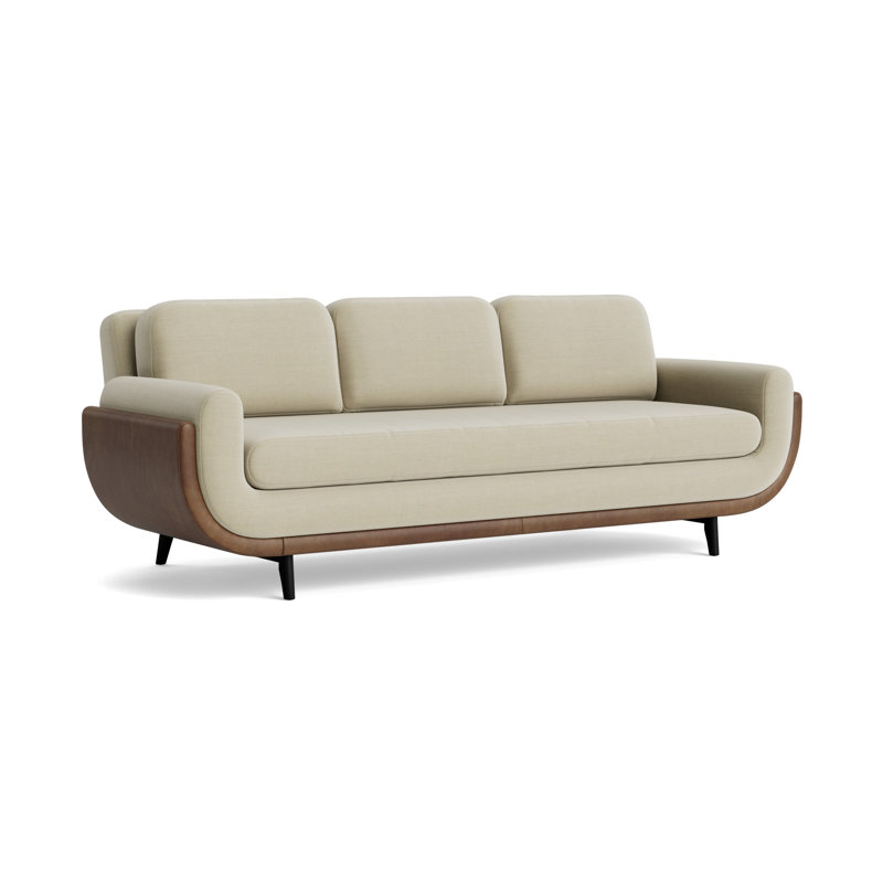 Regatta 100 Sofa, Performance Linen - Flax/Bedford - Tobacco, Black