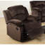 Fauteuil inclinable Living Space - Suède rembourré chocolat avec mécanisme moderne et structure en métal