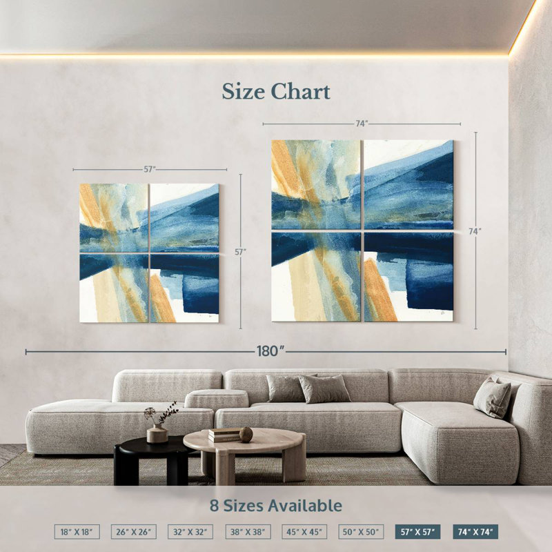 Indigo II, 57" H x 57" W