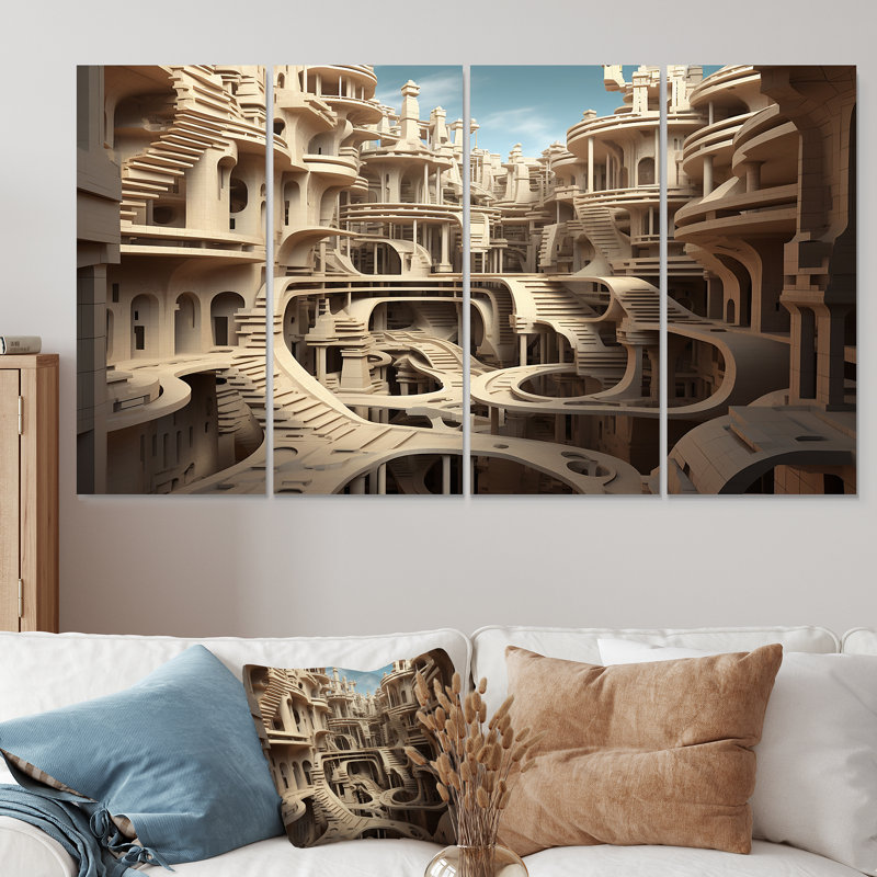 Art mural de rêve architectural 4, H 28 po x l 48 po