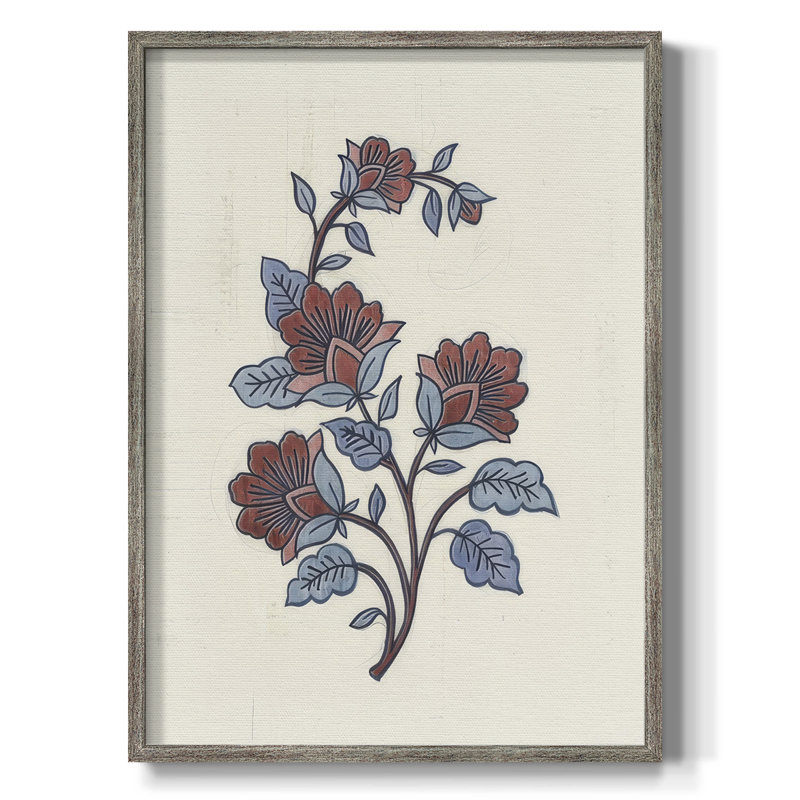 Reproduction encadrée à la main Blooms II - bois massif, H 11 po x l 9 po